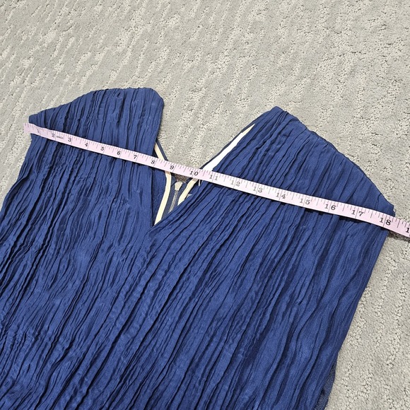 Partow Liana Micropleat Midi Dress In Dusk Blue Womens Sz 2 NWT - Picture 10 of 16